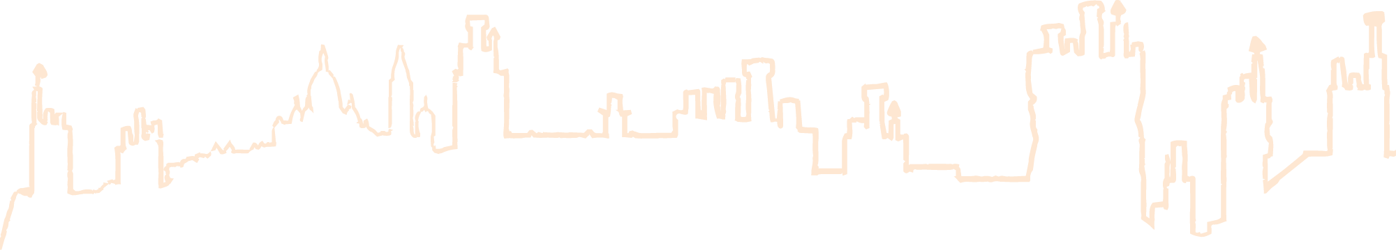 drawing of Parisian skyline