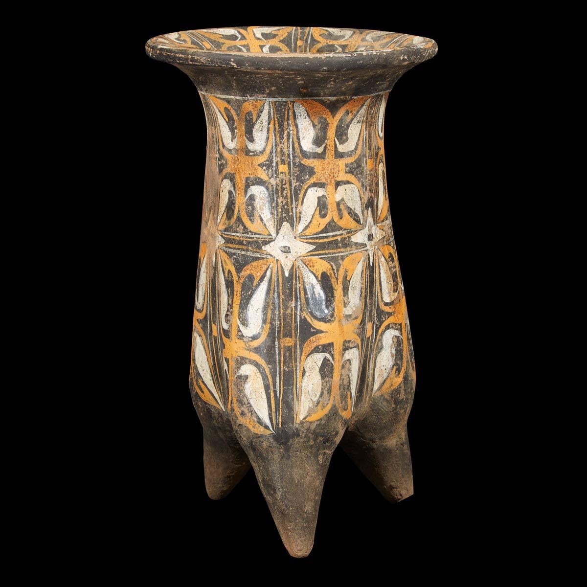 Lot 3: A rare late Neolithic painted black pottery tripod vessel, Inner Mongolia, Xiajiadian culture, circa 1500 B.C., $8,000-12,000 to be offered at Freeman's on March 12, 2019.