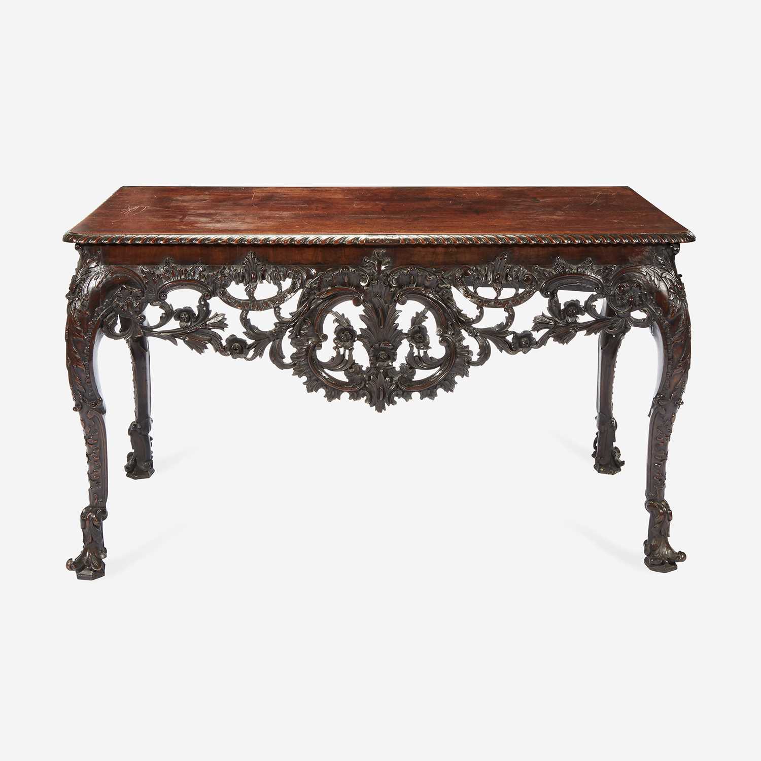 A George II Carved Mahogany Console Table