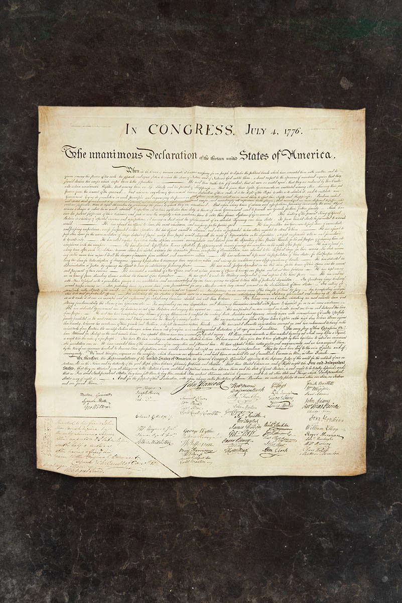 [Stone, William J.] In Congress, July 4, 1776. The Unanimous Declaration of the thirteen united States of America