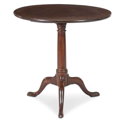 Lot 57 - Queen Anne mahogany tilt-top tea table