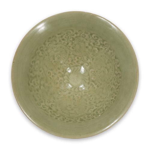 Lot 34 - A Chinese Yaozhou-type molded conical bowl