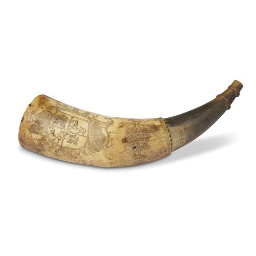 Lot 27 - Incised powder horn