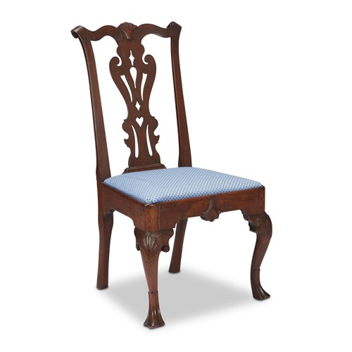 Lot 87 - Queen Anne carved walnut side chair