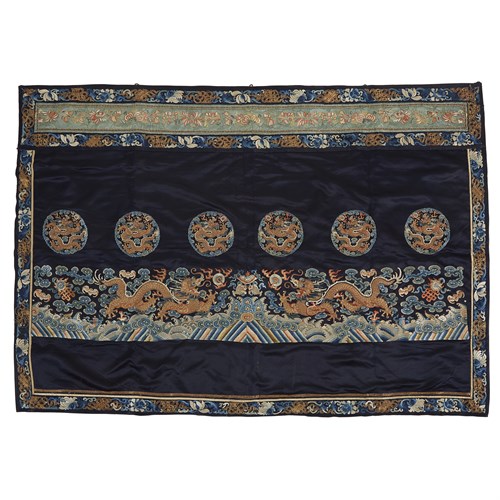 Lot 204 - A Chinese embroidered silk table frontal