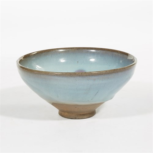 Lot 53 - A Chinese purple-splashed blue-glazed Junyao bowl