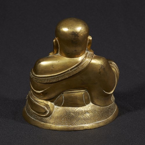 Lot 83 - A Chinese gilt bronze figure of Budai