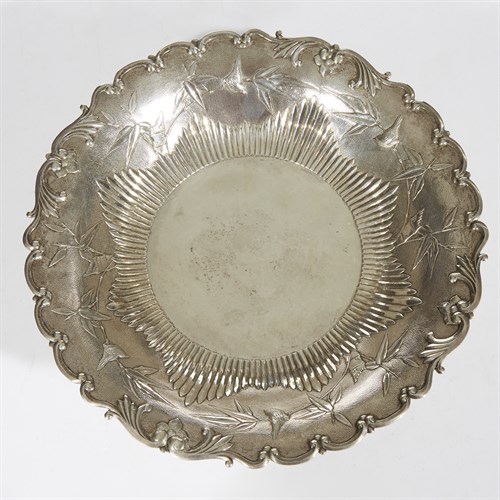 Lot 212 - A Chinese export silver footed bowl, Tuckchang