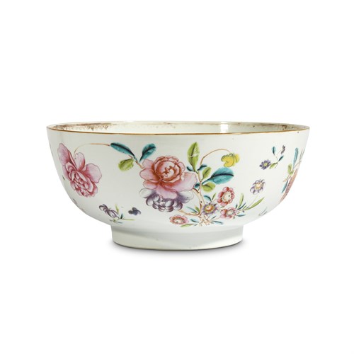 Lot 62 - A Chinese export porcelain famille rose punch bowl