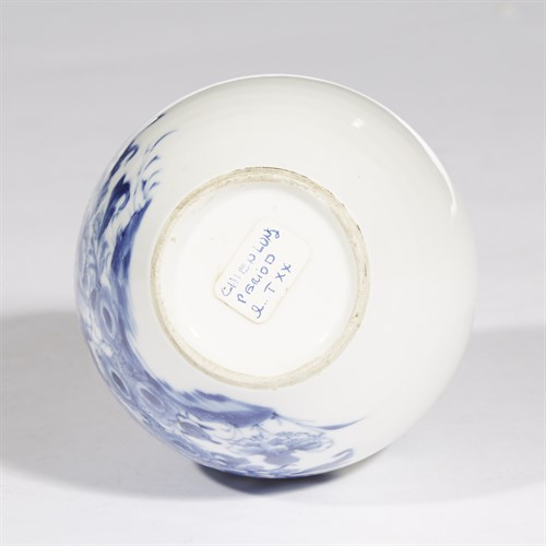 Lot 161 - A small Chinese blue and white decorated bottle vase