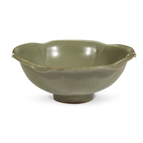 Lot 49 - A Chinese Longquan celadon small "Lotus and Tortoise" bowl