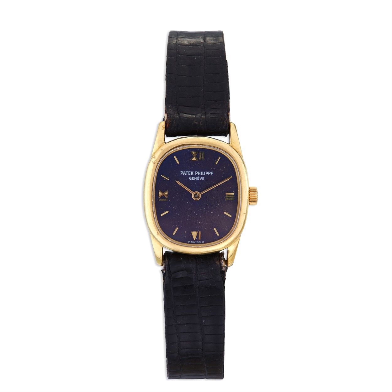 Lot 92 - A lady's eighteen karat gold strap watch, Patek Phillipe