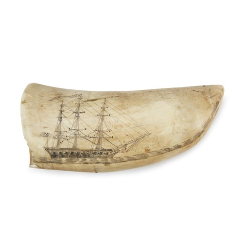 Lot 64 - Scrimshaw whale's tooth