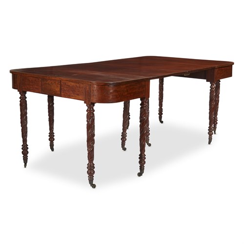 Lot 19 - Late Federal two-part mahogany dining table