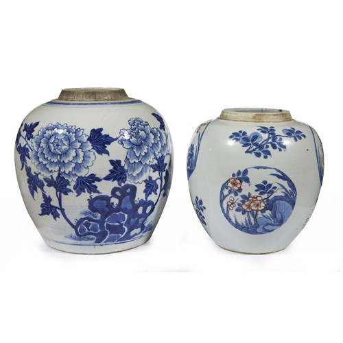 Lot 43 - Two Chinese porcelain jars
