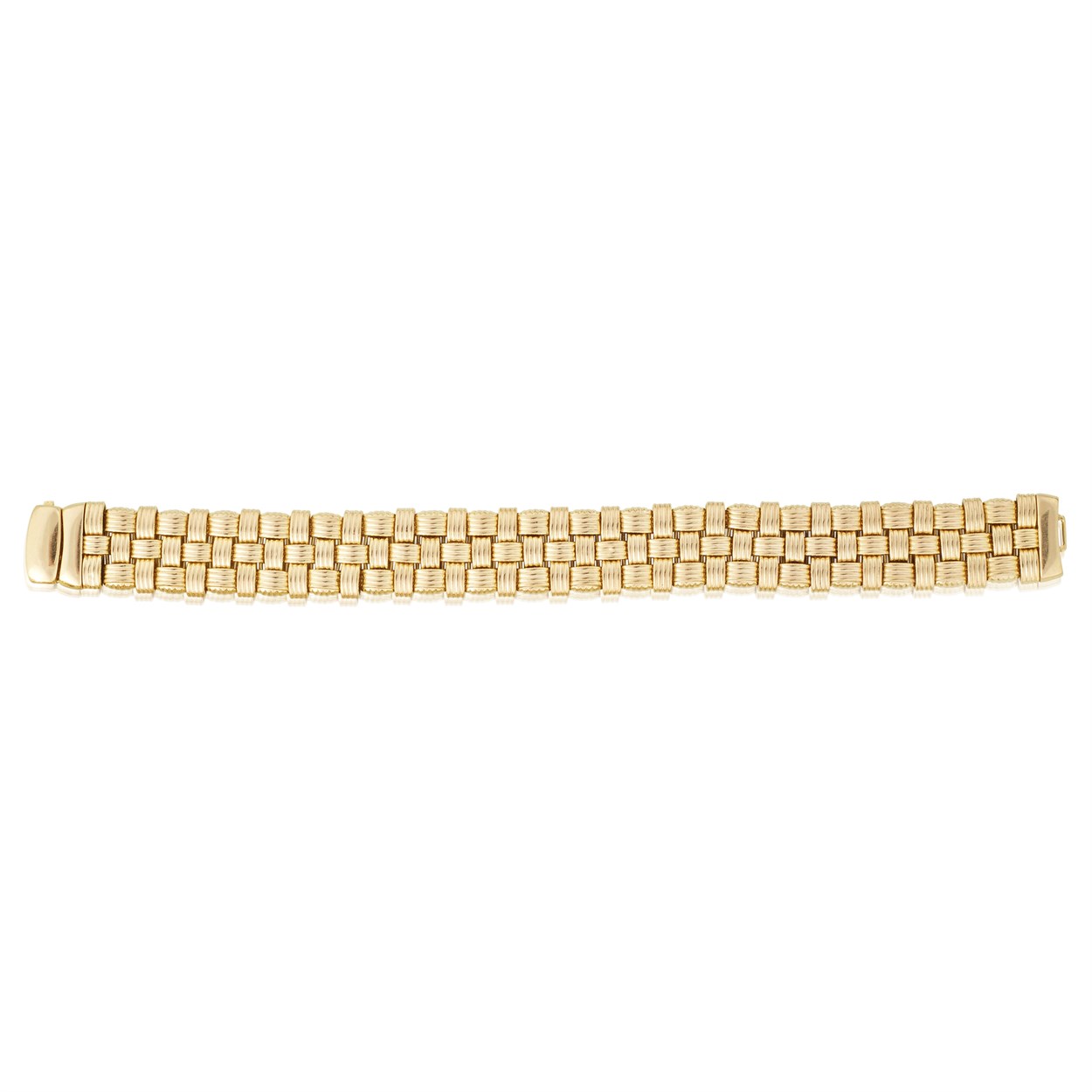 Lot 45 - A fourteen karat gold bracelet