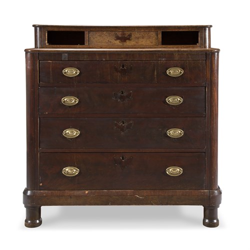 Lot 27 - A Classical mahogany chest of drawers of Civil War interest