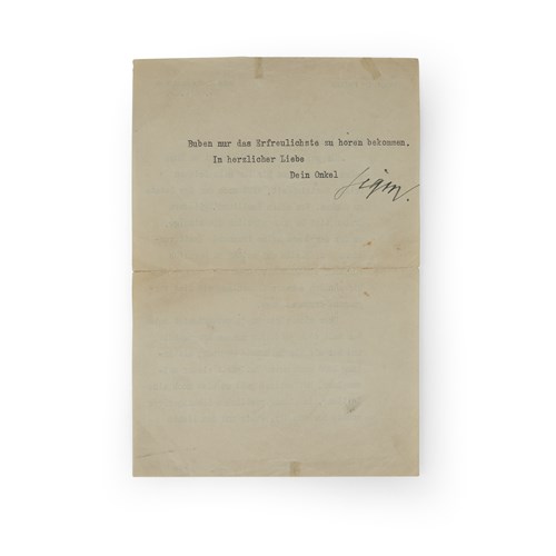 Lot 18 - [Autographs & Manuscripts] Freud, Sigmund