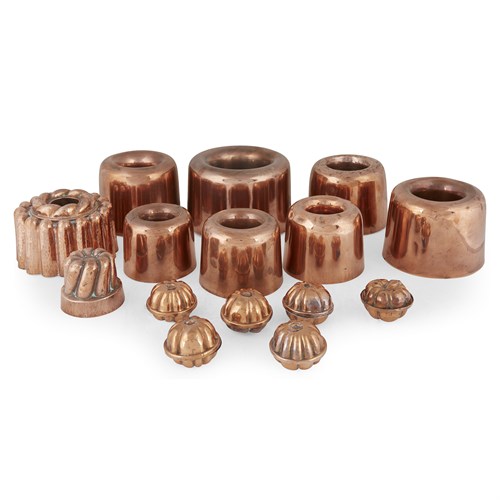 Lot 67 - Group of 15 assorted copper molds