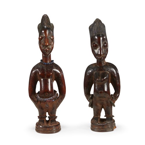 Lot 2 - A pair of Yoruba ibeji figures, Nigeria
