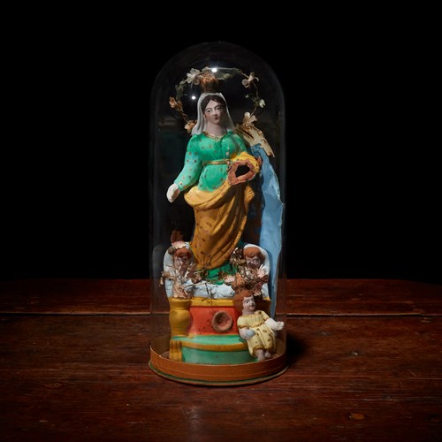 Lot 18 - Three santibelli depicting the Virgin and Child