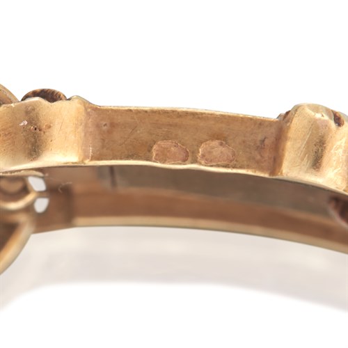 Lot 1 - An antique eighteen karat gold and enamel bracelet, Gautrait