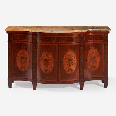 Lot 69 - A George III Specimen Wood-Inlaid Mahogany Side Cabinet
