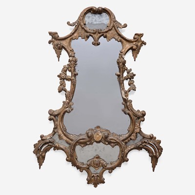 Lot 119 - A George II Carved Giltwood Cartouche Mirror