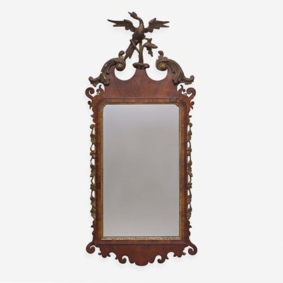 Lot 122 - A George II Parcel Gilt Walnut-Veneered Mirror