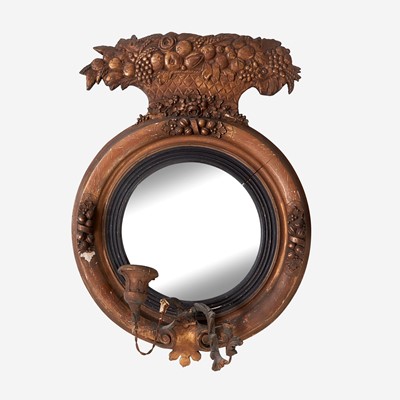 Lot 125 - A Classical Carved Giltwood Girandole Mirror