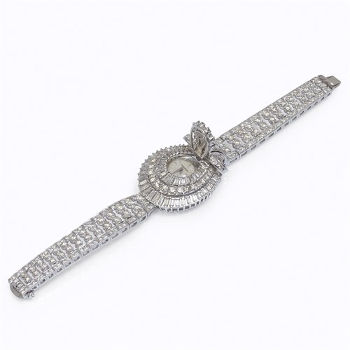 Lot 91 - A diamond hidden watch bracelet, Jaeger LeCoultre