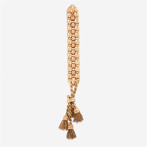 Lot 50 - An eighteen karat gold bracelet and necklace