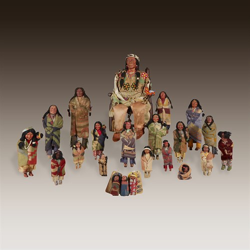 Lot 89 - A Collection of Skookum souvenir dolls