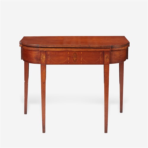 Lot 160 - A Federal inlaid cherry card table
