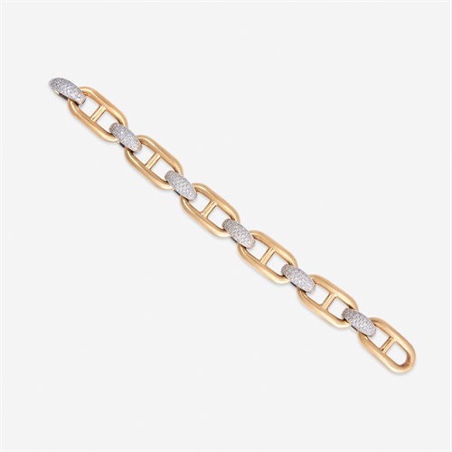 Lot 90 - An eighteen karat gold and diamond bracelet, Nicolis Cola