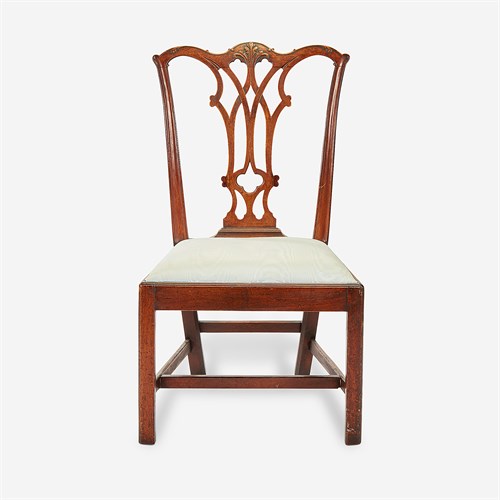 Lot 36 - A Chippendale carved mahogany side chair