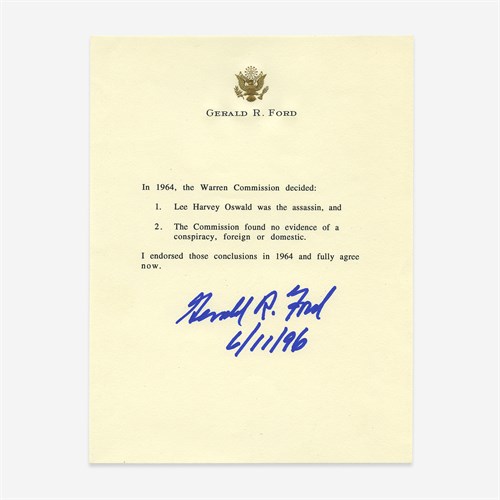 Lot 73 - Gerald R. Ford (1974-77)
