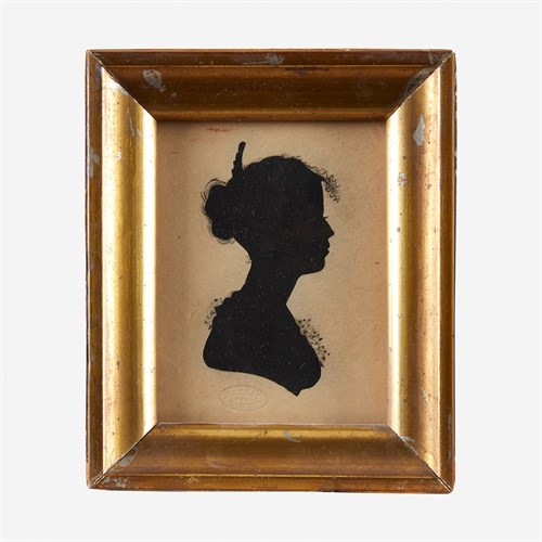 Lot 64 - A group of silhouettes and a scherenschnitte