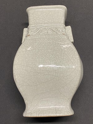 Lot 14 - A Chinese "Guan"-type glazed vase, Fang Hu