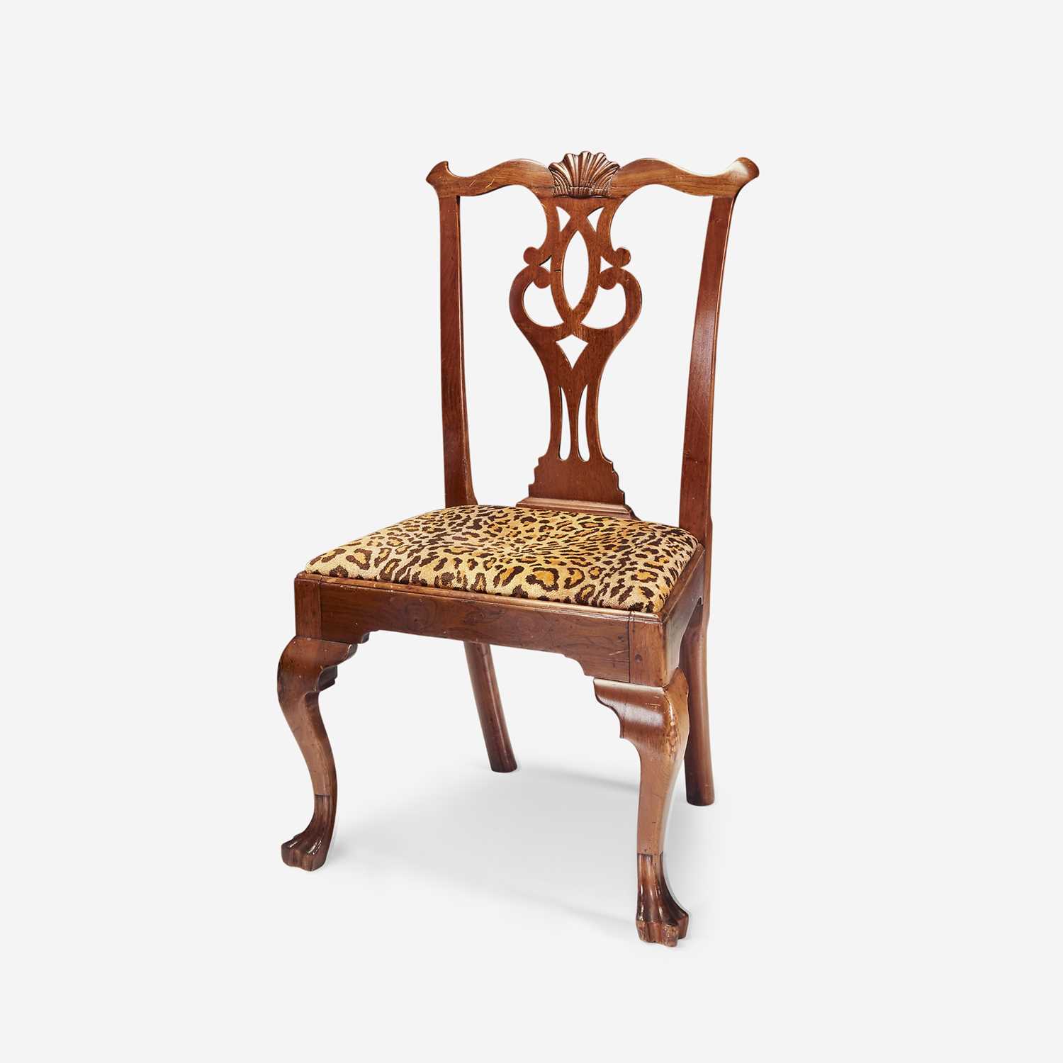 Lot 77 - A Chippendale walnut side chair