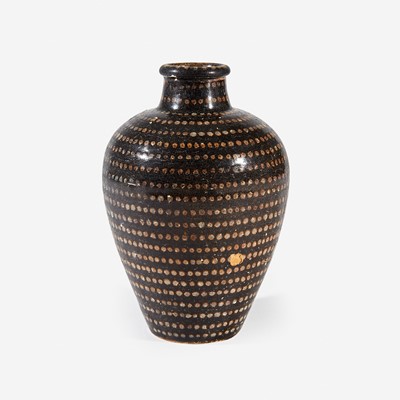 Lot 28 - A Chinese Jizhou spotted ovoid vase
