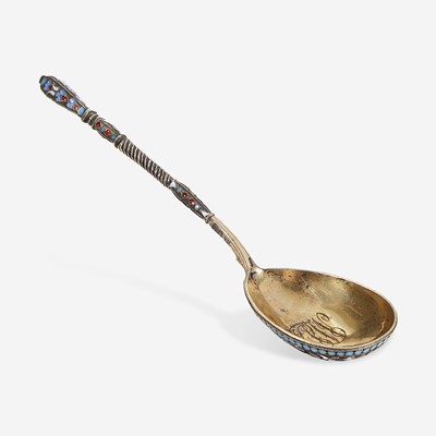 Lot 186 - A Russian Silver Gilt Enamelled Spoon