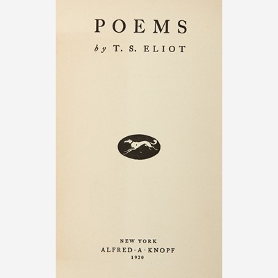 Lot 79 - [Literature] Eliot, T.S.