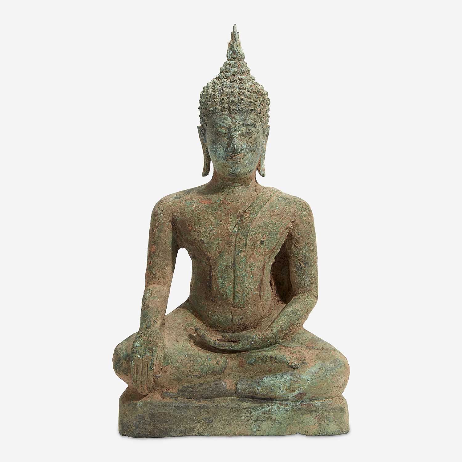 Lot 115 - A Thai bronze seated Buddha