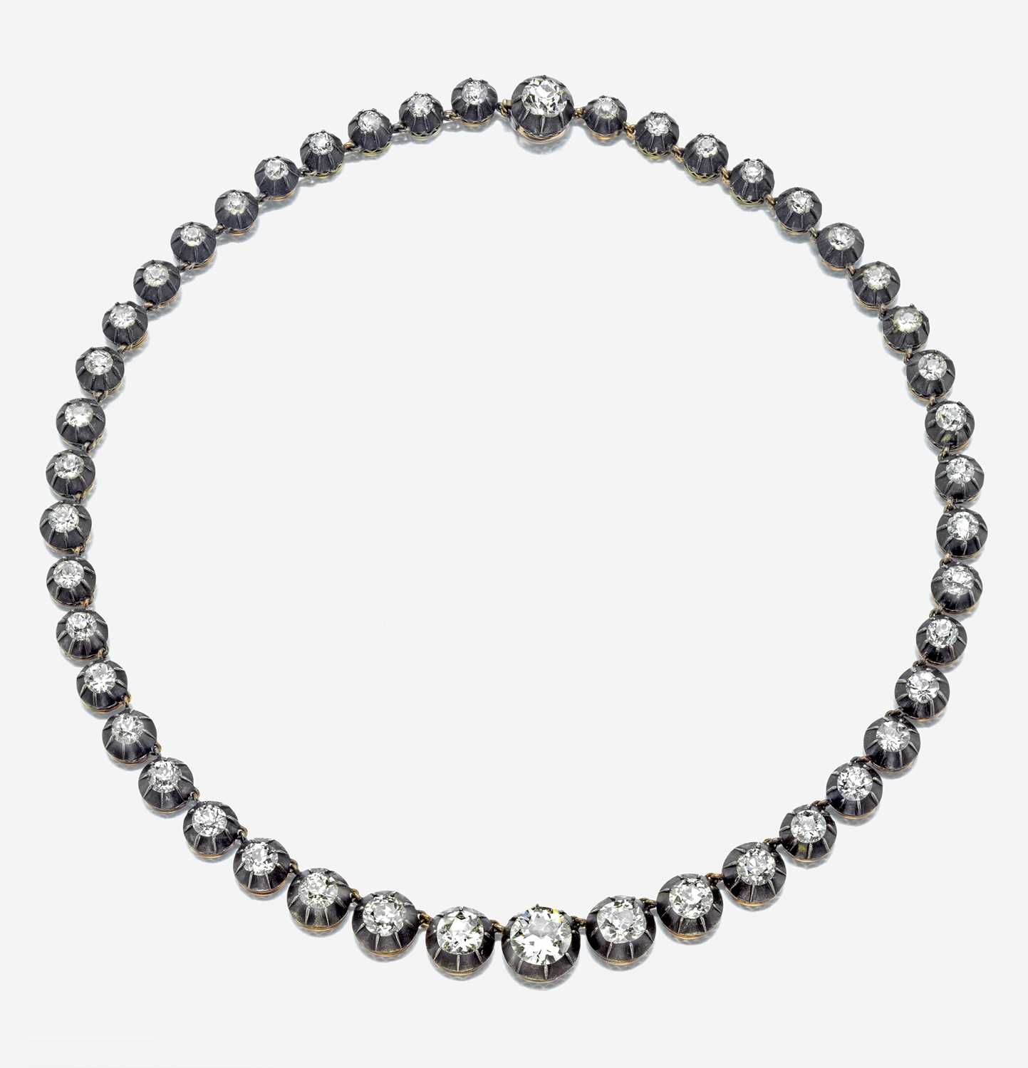 Lot 1 - A diamond rivière necklace