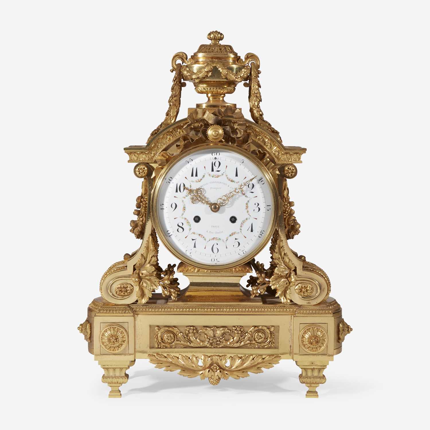 Lot 25 - A Louis XVI Style Gilt-Bronze Mantel Clock