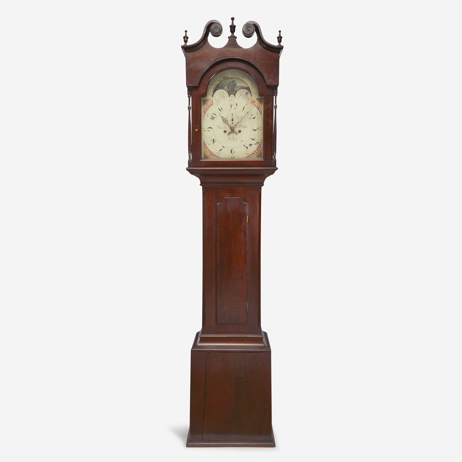 Lot 61 - A Chippendale carved mahogany tall case clock