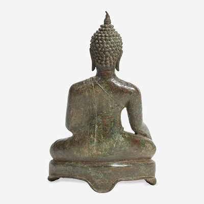 Lot 117 - A Thai bronze seated Buddha