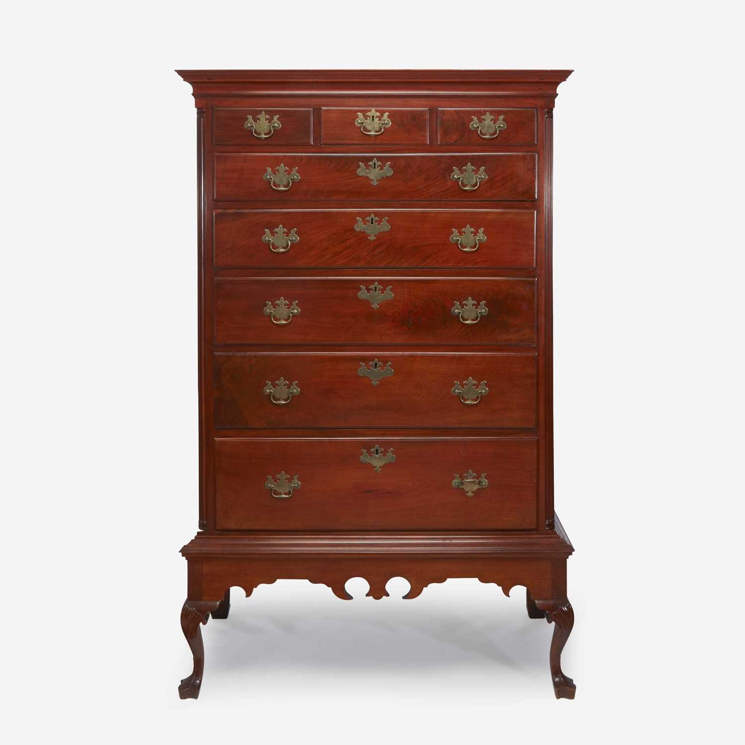 Lot 60 - A Chippendale walnut chest-on-stand
