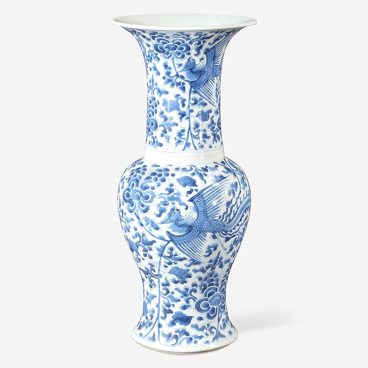 Lot 61 - A Chinese blue and white porcelain “Phoenix-tail” vase